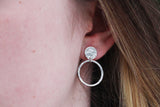 Earrings - Disc Pebble Hoop