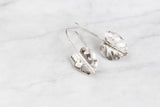 Monstera Earrings with Detachable Gemstone Cluster