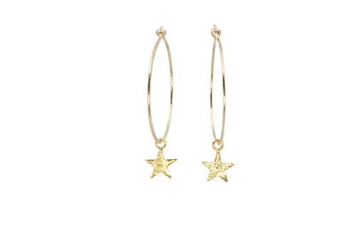 Star Hoop Earrings