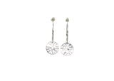 Mini Open Hoop Earrings with Sun Ray Disc