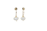 Mini Open Hoop Earrings with Pearls