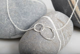 Double Interlinking Pebble Hoop Pendant