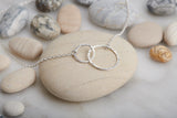 Double Interlinking Pebble Hoop Pendant