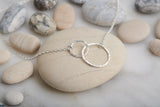 Double Interlinking Pebble Hoop Pendant