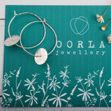 Sun Ray Disc Hoop Earrings L