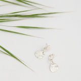 Double Textured Pebble Earrings