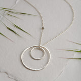 Pendant - Double Pebble Hoop - Long