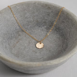 Gold Hammered Disc Pendant