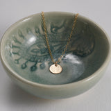 Gold Hammered Disc Pendant