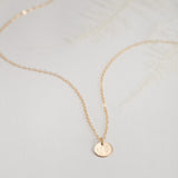 Gold Hammered Disc Pendant