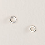 Tiny Pebble Hoop Stud Earrings
