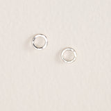 Tiny Pebble Hoop Stud Earrings