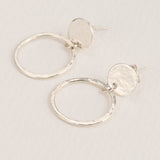 Earrings - Disc Pebble Hoop
