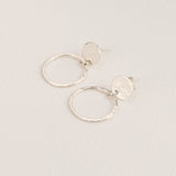 Earrings - Disc Pebble Hoop