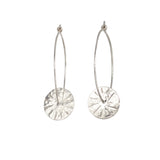 Sun Ray Disc Hoop Earrings L