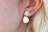Double Textured Pebble Earrings