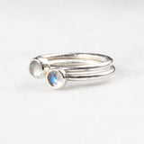 Stacking Gemstone Rings 4 mm