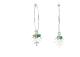 Bracken Hoop Earrings with Gemstone Cluster