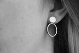 Earrings - Disc Pebble Hoop