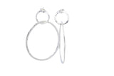 Earrings Double Pebble Hoops- extra large