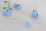 Forget Me Not Pendant with Blue Topaz